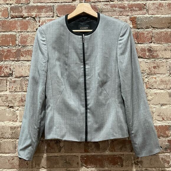 Escada x Zegna Trofeo Virgin Wool Patterned Evening Jacket Size‎ 38 - Picture 8 of 13